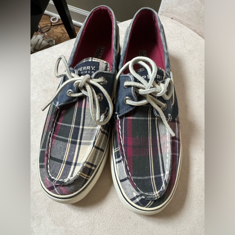 Sperry Top Sider plaid sneakers - Picture 1 of 6